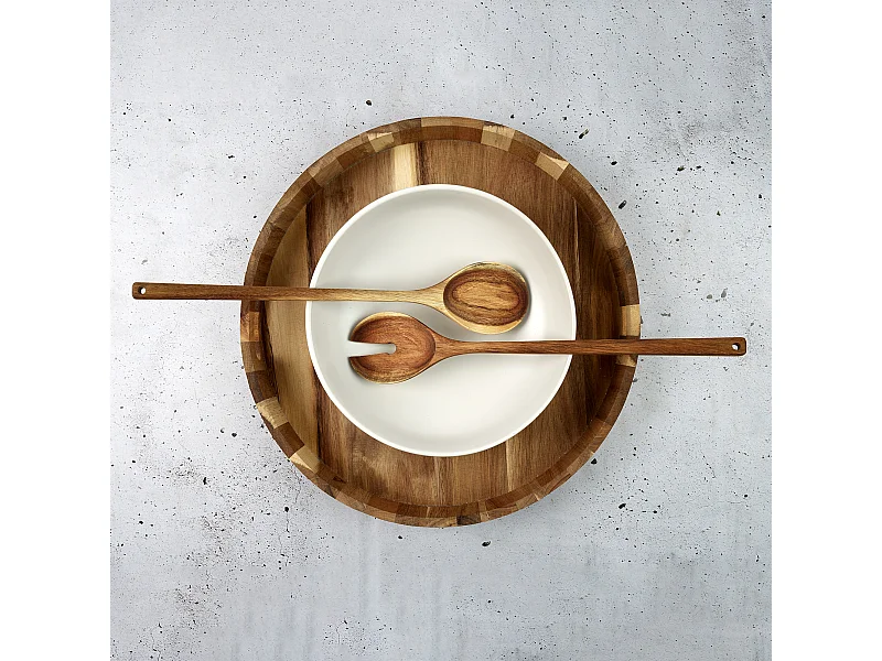 Couverts De Service Acacia Marron