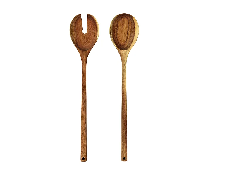 Couverts De Service Acacia Marron