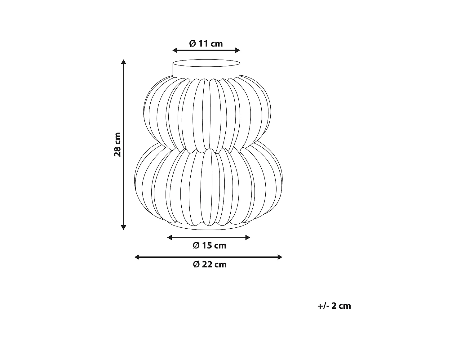 Jarrón para flores WATERMOSS Gres 28 cm Rojo