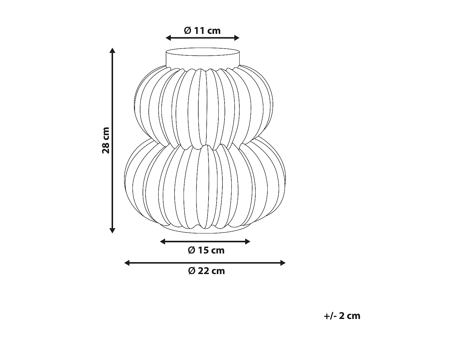 Vaso da fiori WATERMOSS Gres porcellanato 28 cm Rosso