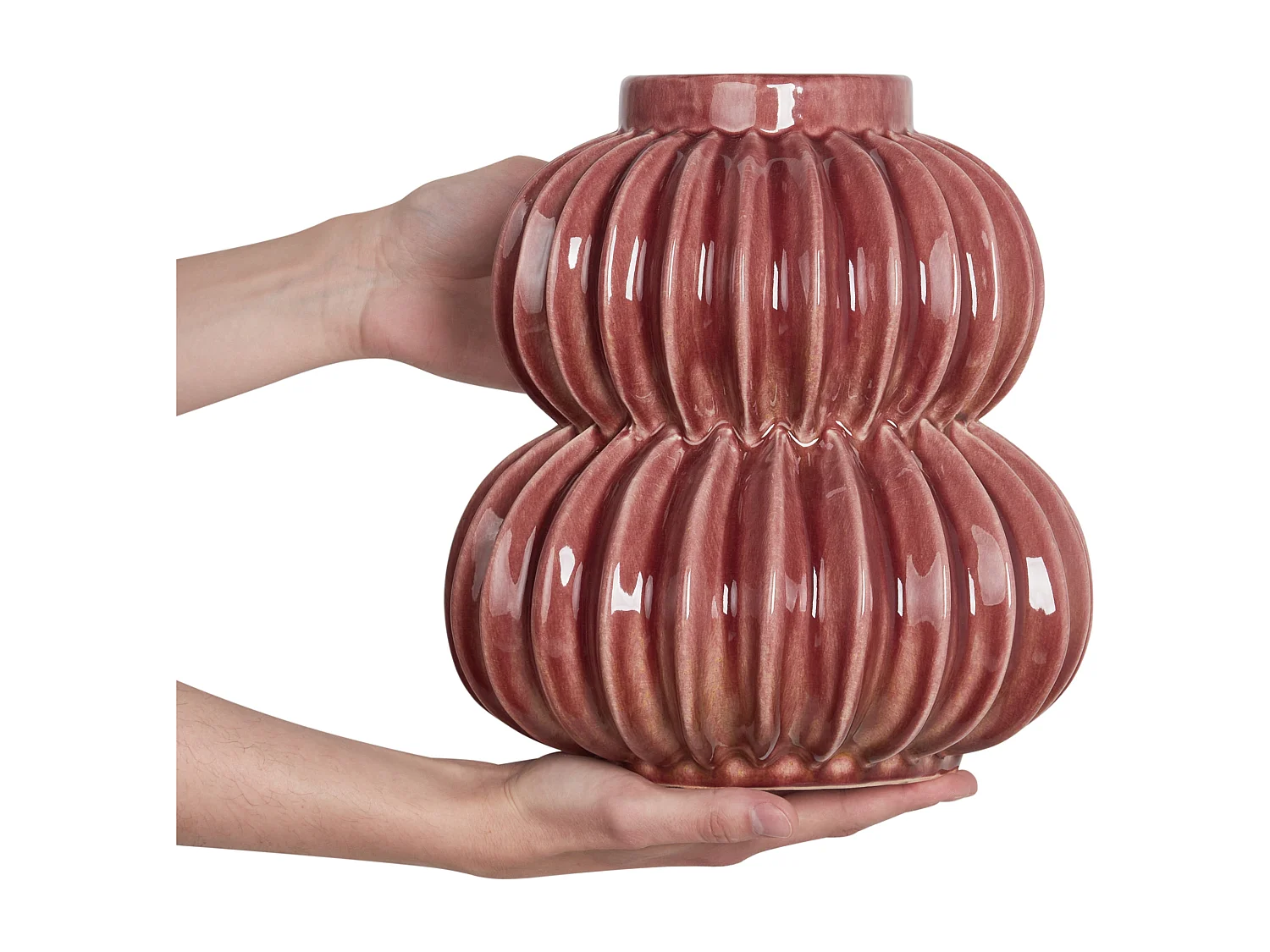 Vaso da fiori WATERMOSS Gres porcellanato 28 cm Rosso