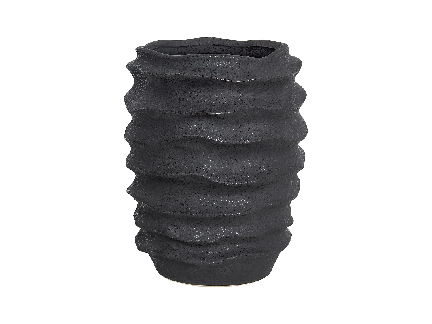 Vase à fleurs FLIER Grès 30 cm Noir
