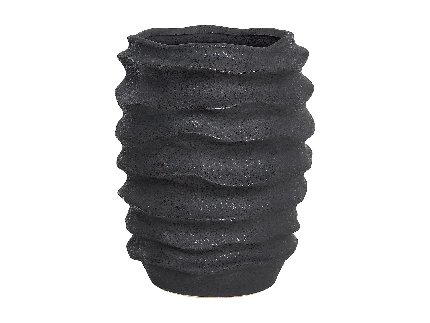 Vase à fleurs FLIER Grès 30 cm Noir