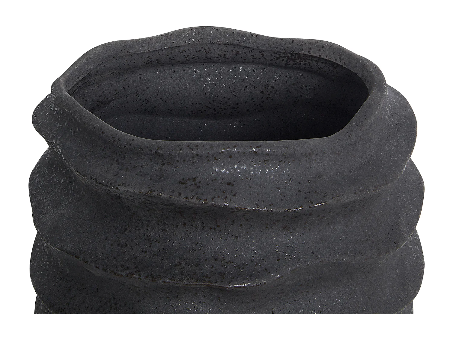 Vase à fleurs FLIER Grès 30 cm Noir