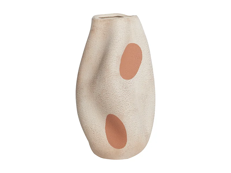 Blumenvase BATOIDEA Steinzeug 25 cm Hellbeige