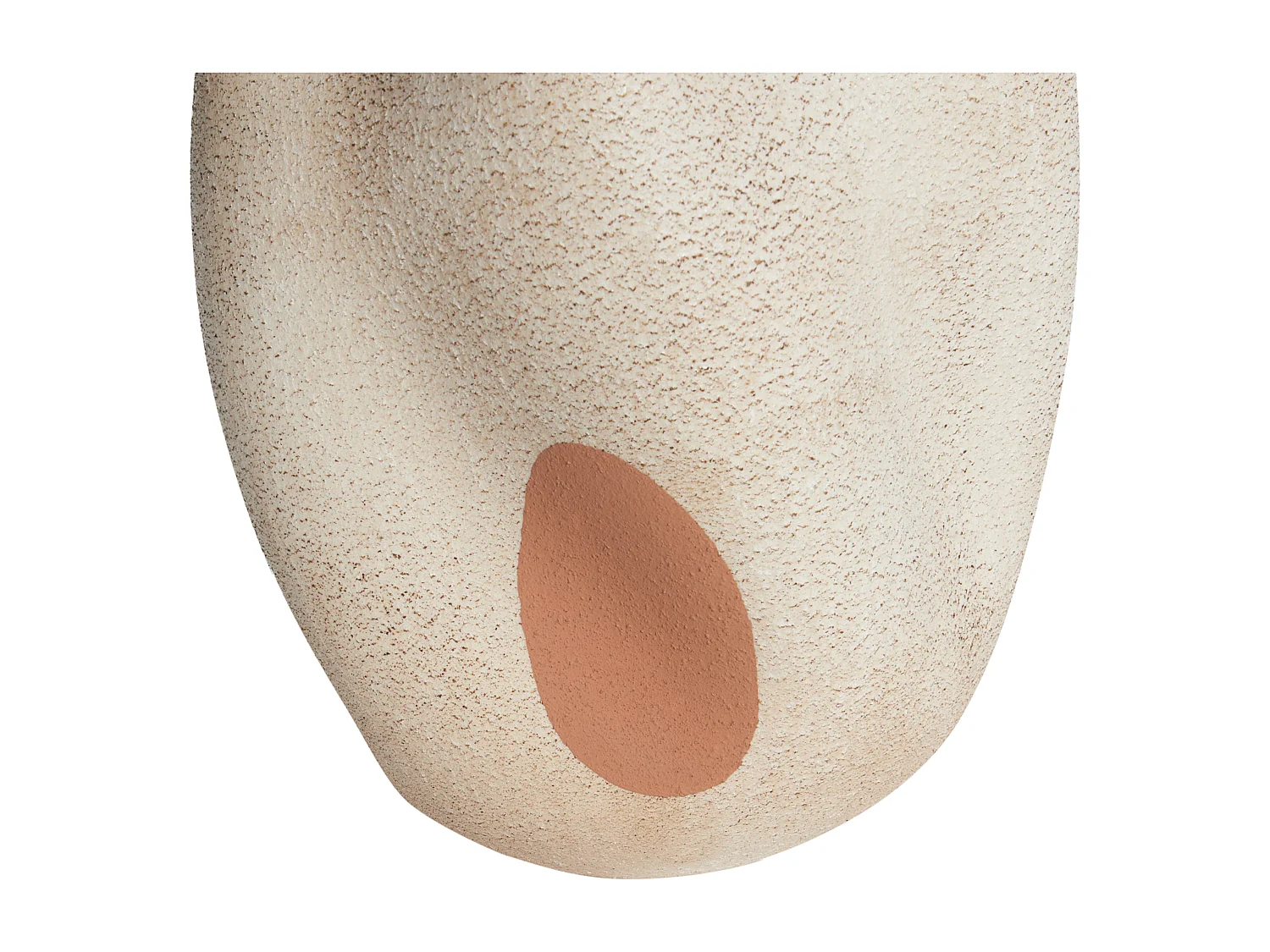 Jarro de flores BATOIDEA Grés 25 cm Creme claro