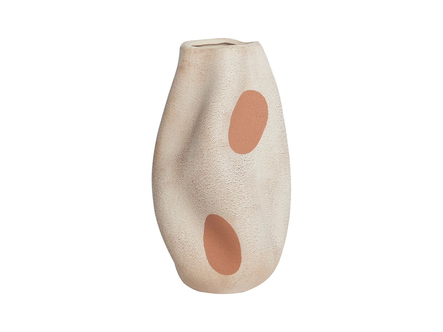 Vase à fleurs BATOIDEA Grès 25 cm Beige clair