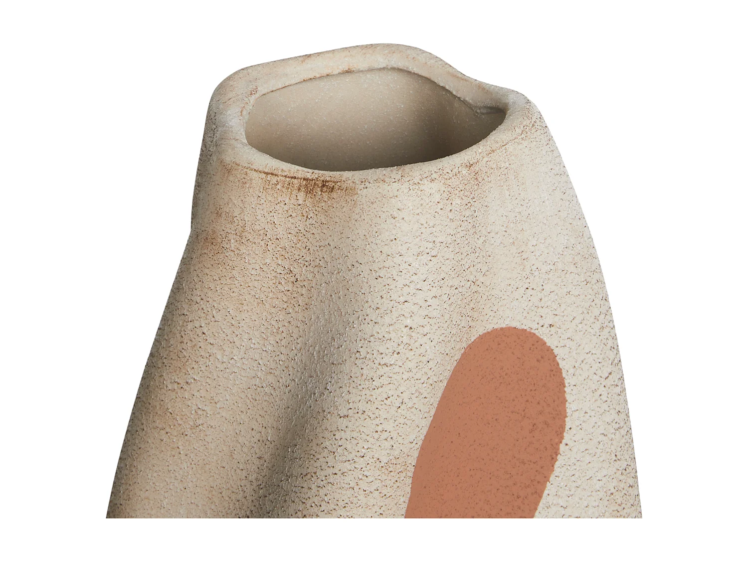 Bloemenvaas BATOIDEA Steengoed 25 cm Lichtbeige