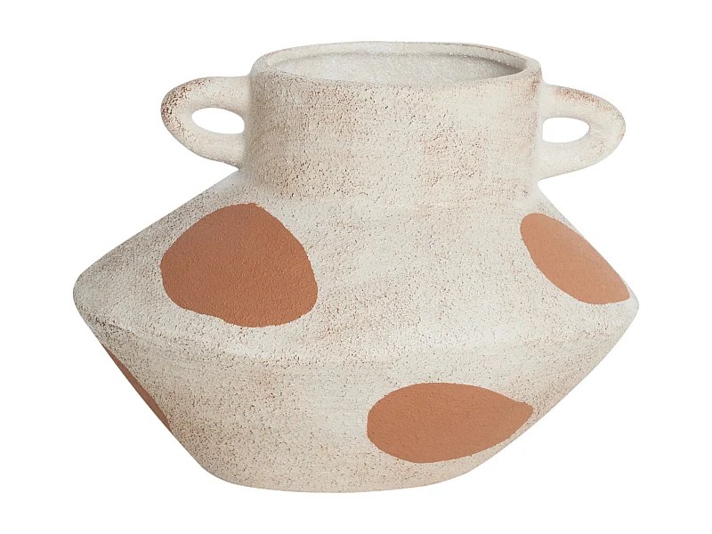 Blumenvase ALOSIDAE Steinzeug 19 cm Hellbeige