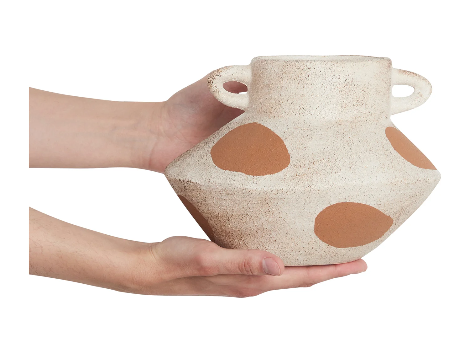 Vaso da fiori ALOSIDAE Gres porcellanato 19 cm Beige chiaro