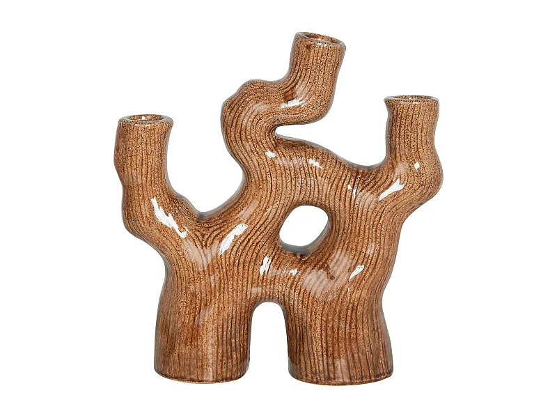 Blumenvase BARBUS Steinzeug 31 cm Braun