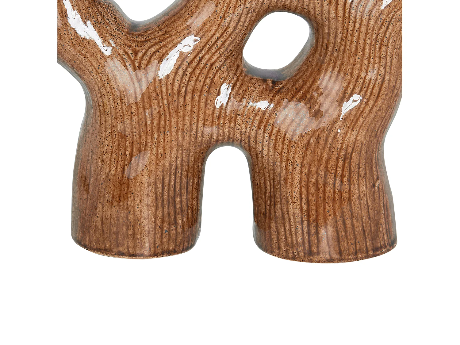 Vase à fleurs BARBUS Grès 31 cm Marron