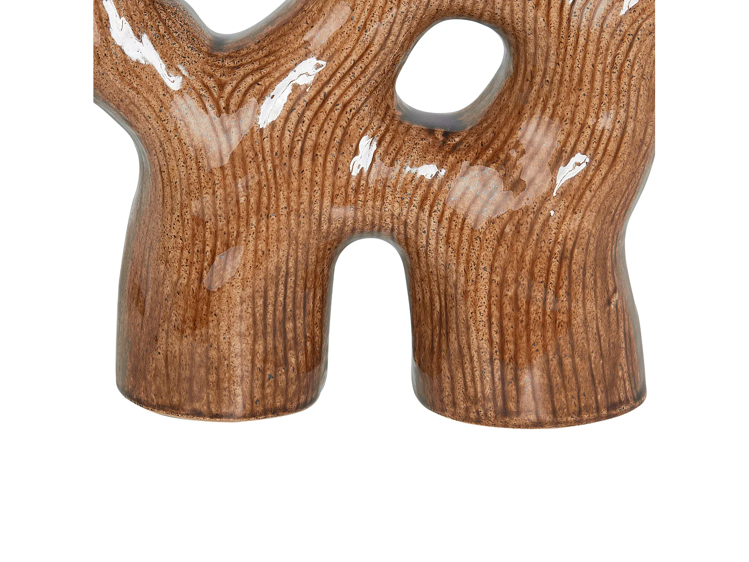 Vase à fleurs BARBUS Grès 31 cm Marron