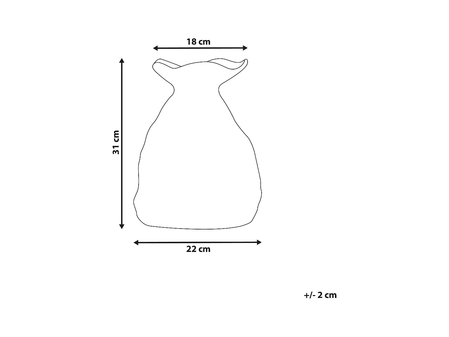 Bloemenvaas COONTAIL Steengoed 31 cm Zwart