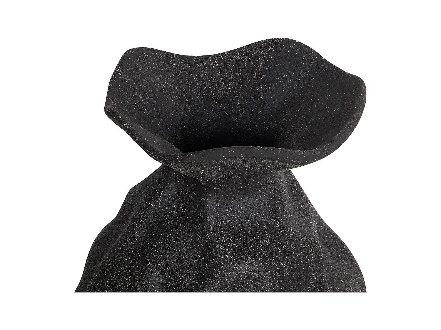 Bloemenvaas COONTAIL Steengoed 31 cm Zwart