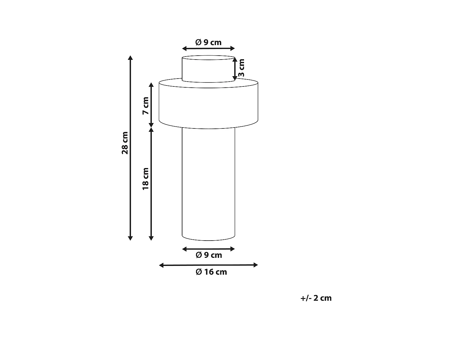 Jarrón para flores ESCOLAR Gres 28 cm Blanco
