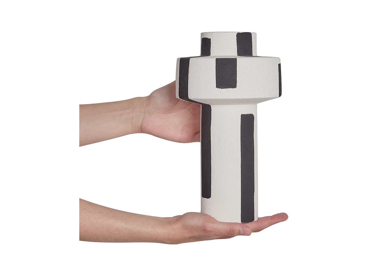 Jarrón para flores ESCOLAR Gres 28 cm Blanco