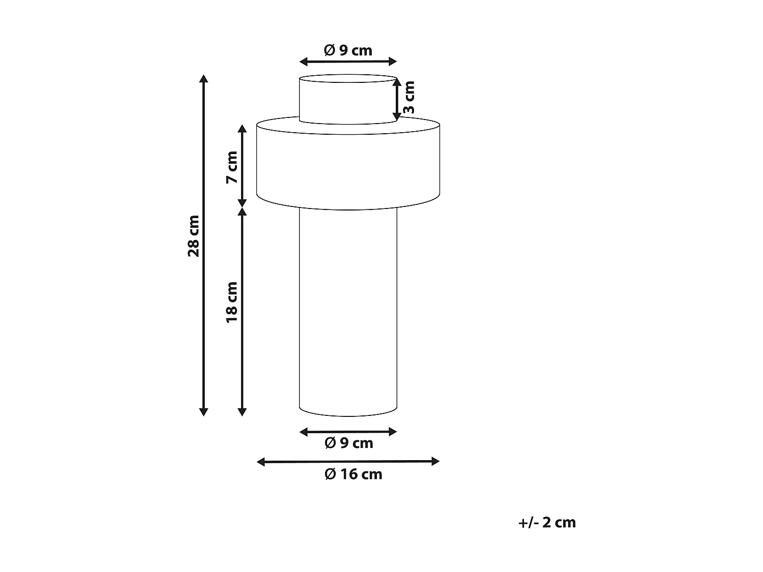 Vase à fleurs ESCOLAR Grès 28 cm Blanc