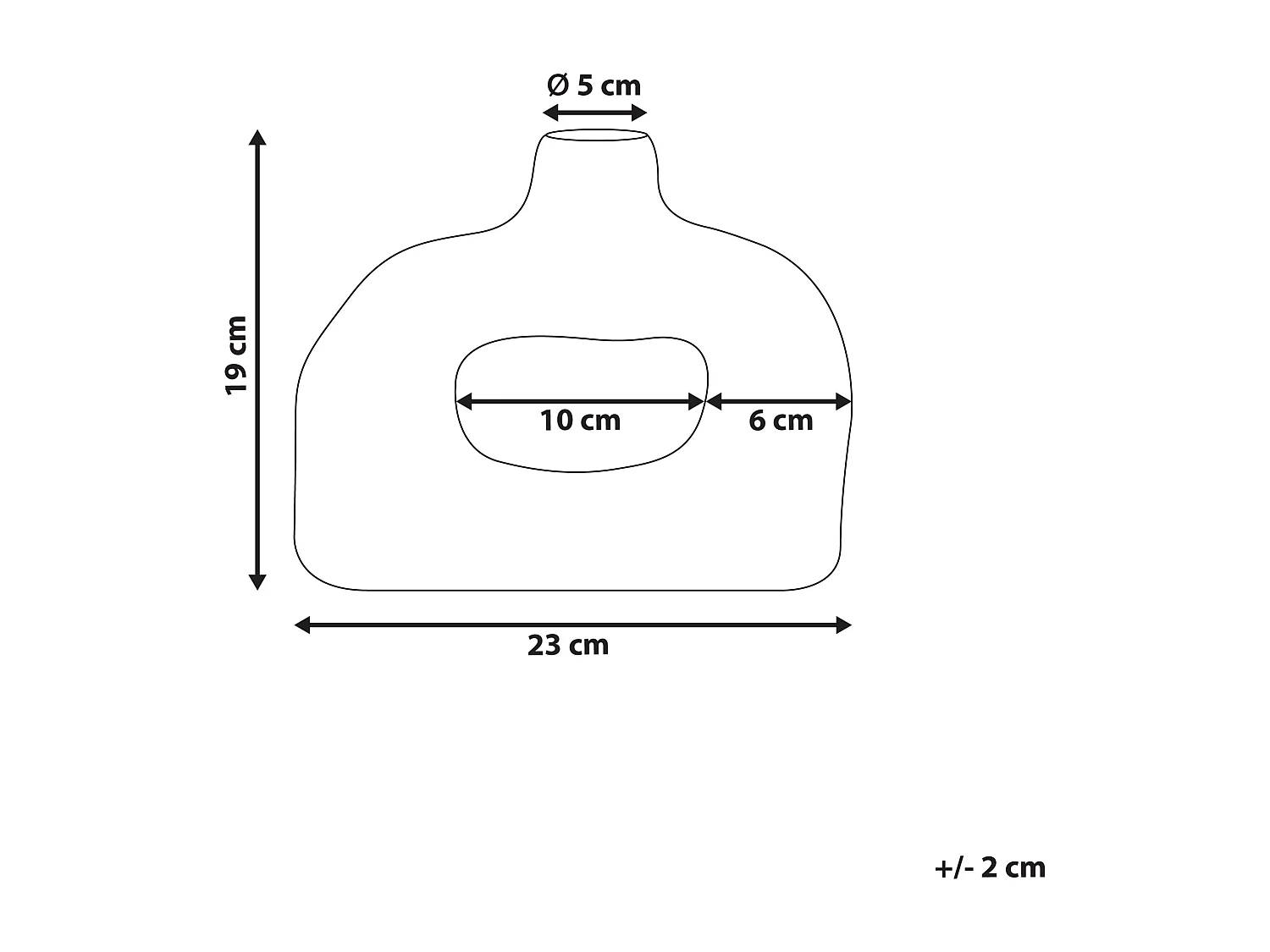 Blumenvase MOONEYE Steinzeug 19 cm Cremeweiss