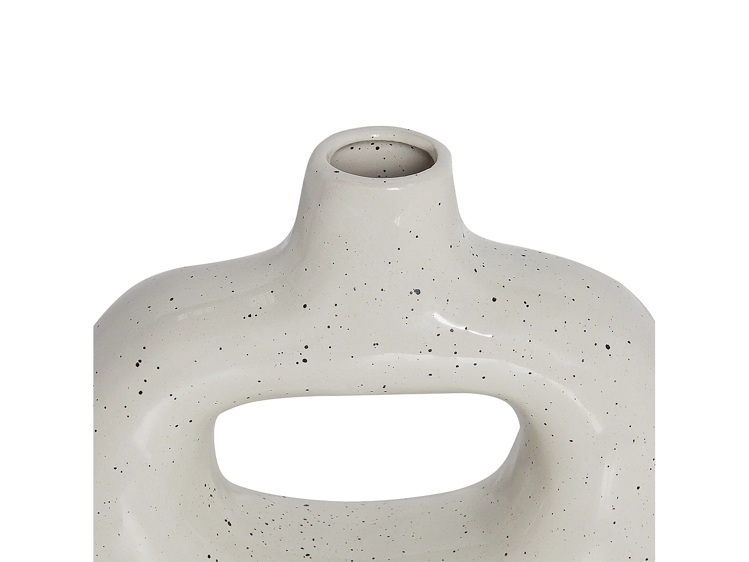 Blumenvase MOONEYE Steinzeug 19 cm Cremeweiss