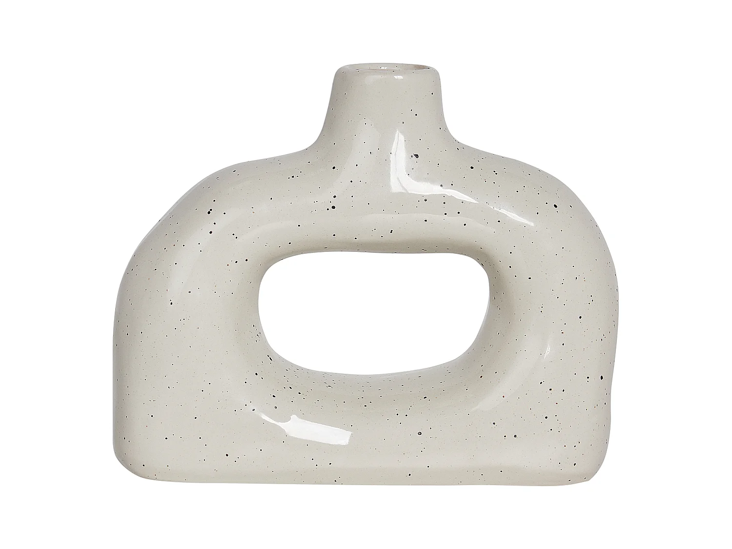 Vaso da fiori MOONEYE Gres porcellanato 19 cm Bianco sporco