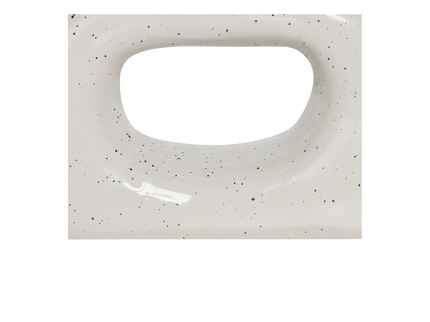 Vase à fleurs MOONEYE Grès 19 cm Blanc cassé