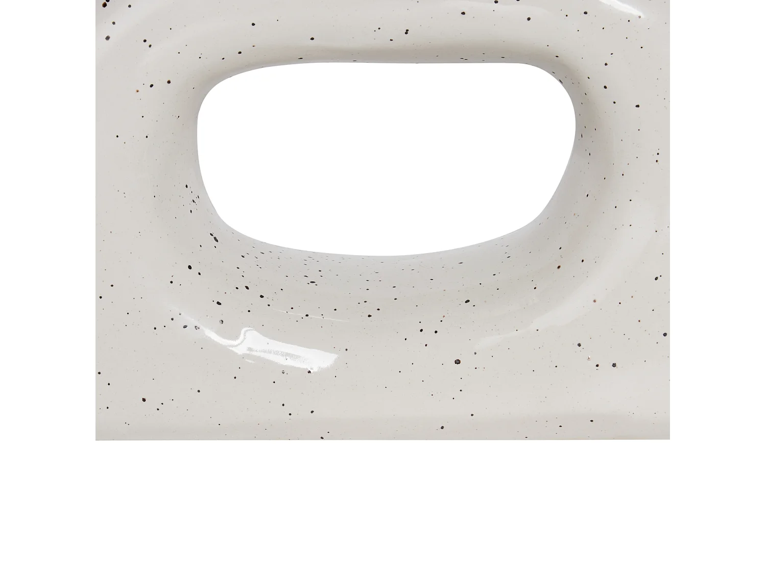 Vase à fleurs MOONEYE Grès 19 cm Blanc cassé