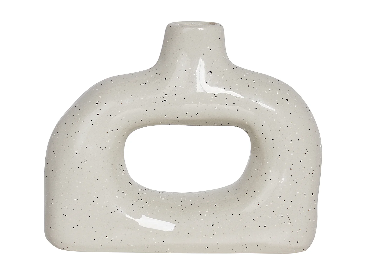 Vaso da fiori MOONEYE Gres porcellanato 19 cm Bianco sporco