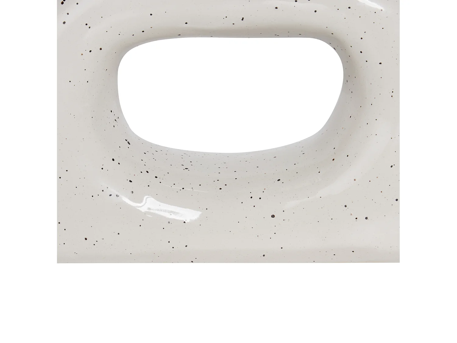 Vase à fleurs MOONEYE Grès 19 cm Blanc cassé