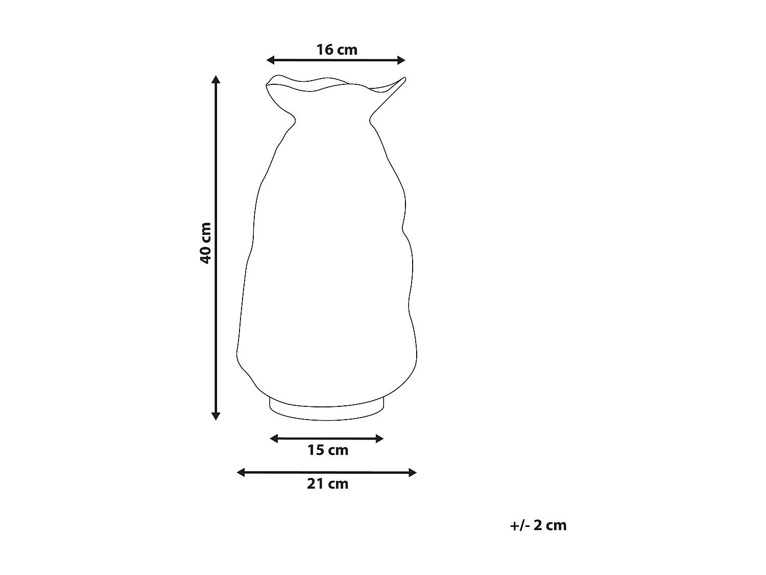 Vaso da fiori CATTAIL Gres porcellanato 40 cm Bianco sporco