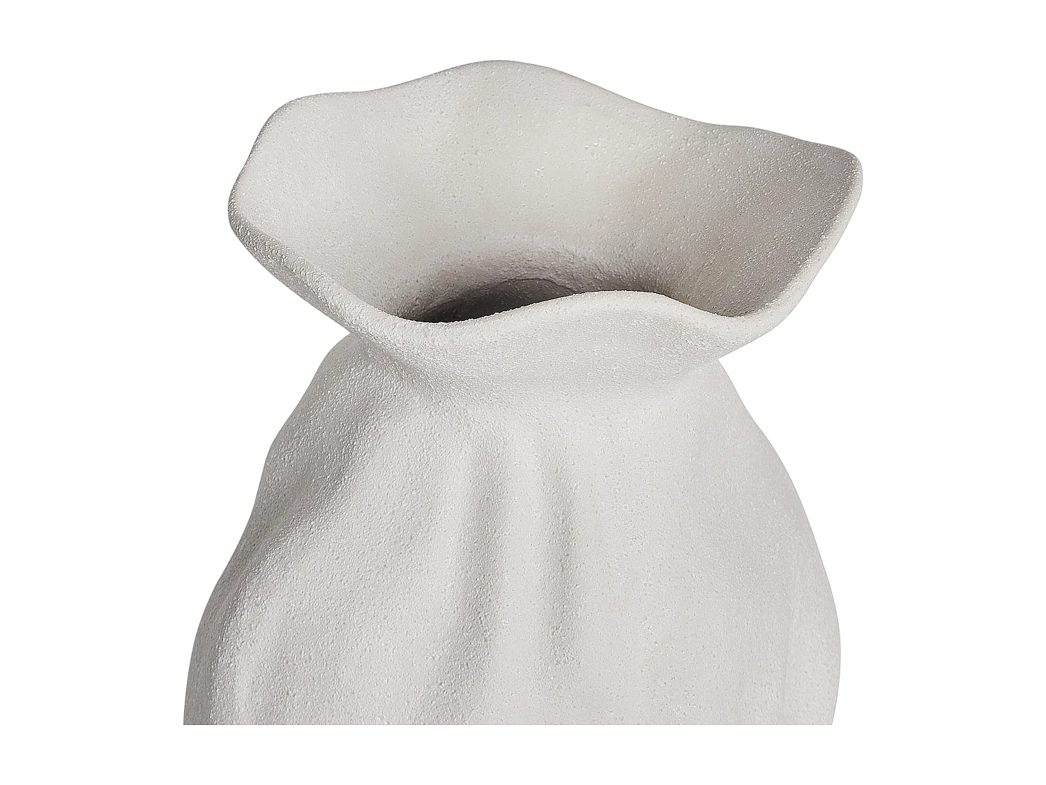 Vaso da fiori CATTAIL Gres porcellanato 40 cm Bianco sporco