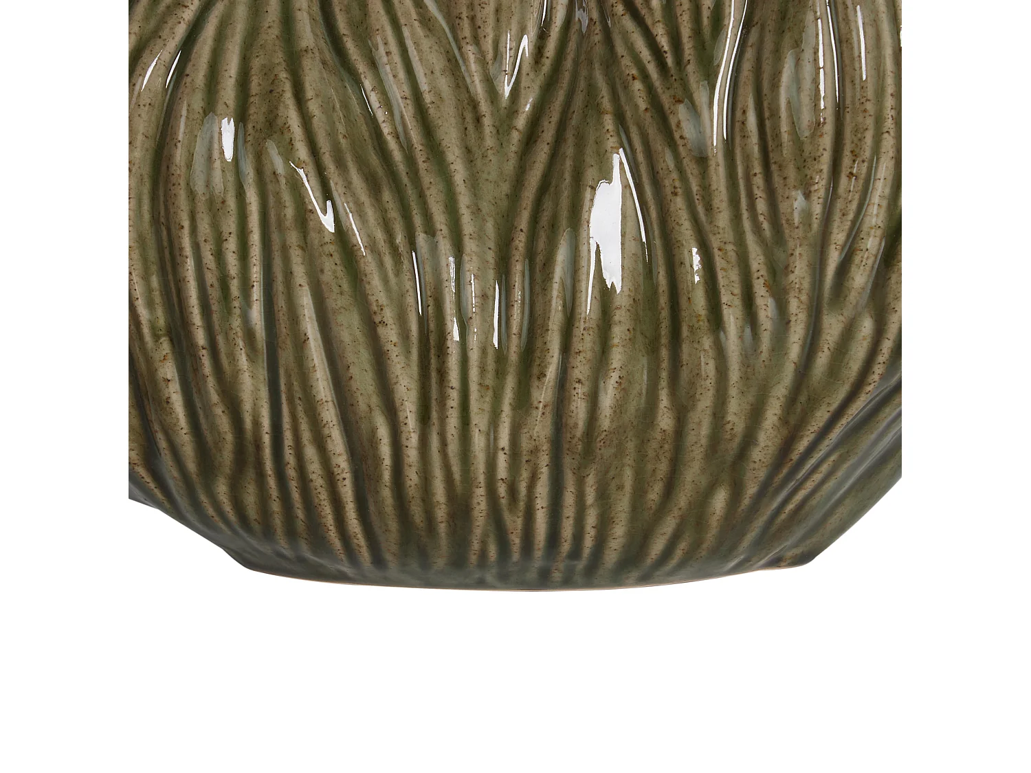 Vase à fleurs WATERLILIES Grès 20 cm Vert