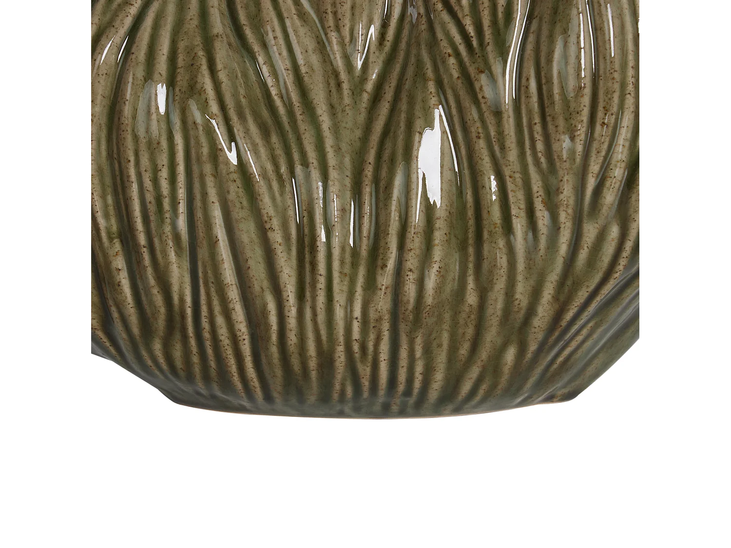 Vase à fleurs WATERLILIES Grès 20 cm Vert