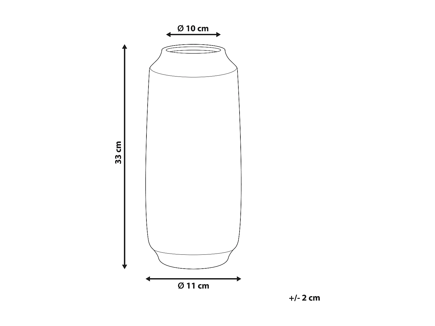 Blumenvase SUNFISH Steinzeug 33 cm Sandbeige