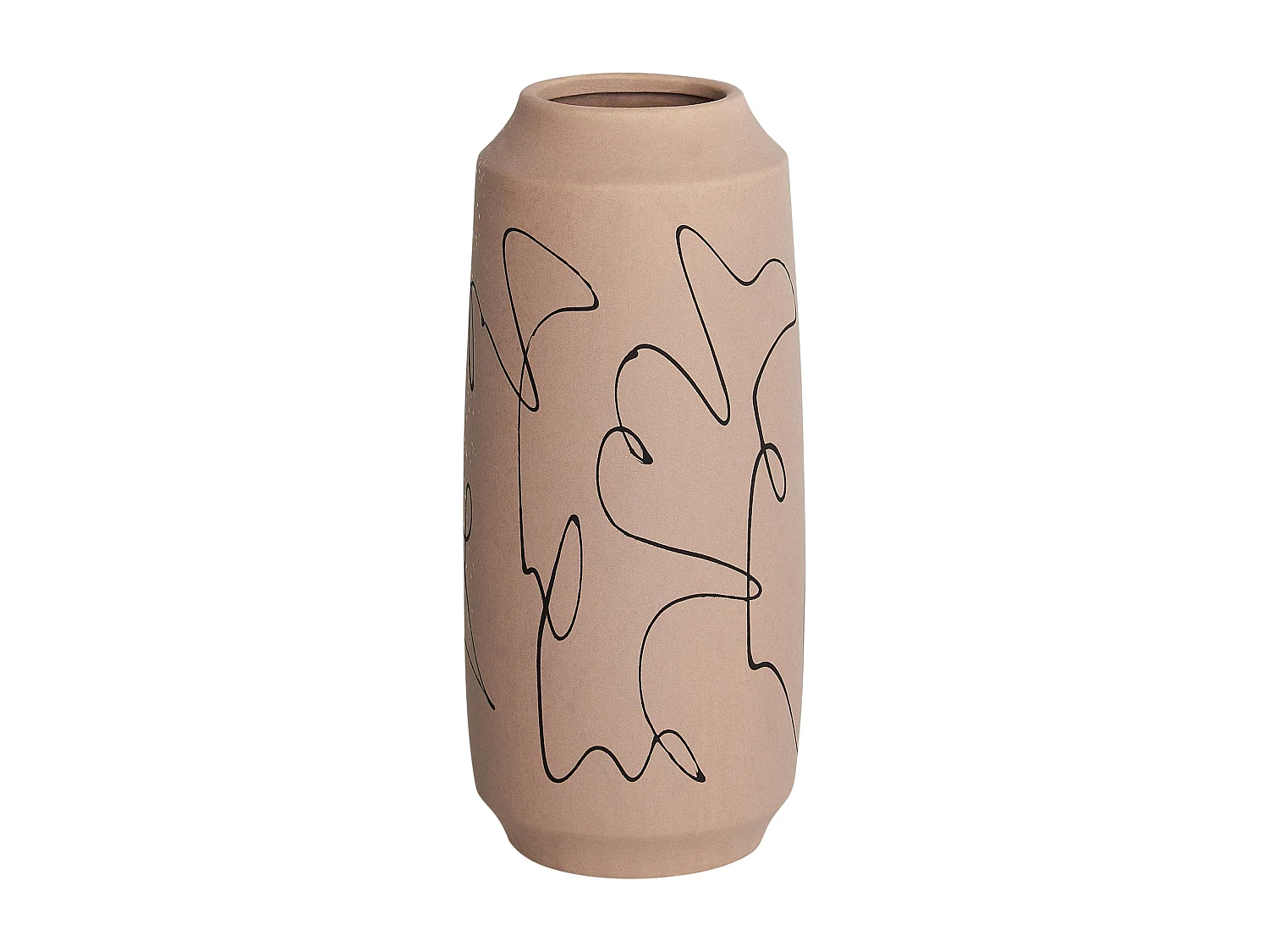 Blumenvase SUNFISH Steinzeug 33 cm Sandbeige