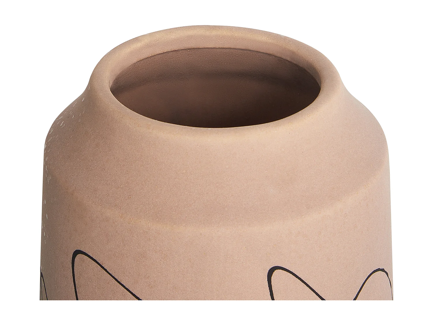 Blumenvase SUNFISH Steinzeug 33 cm Sandbeige