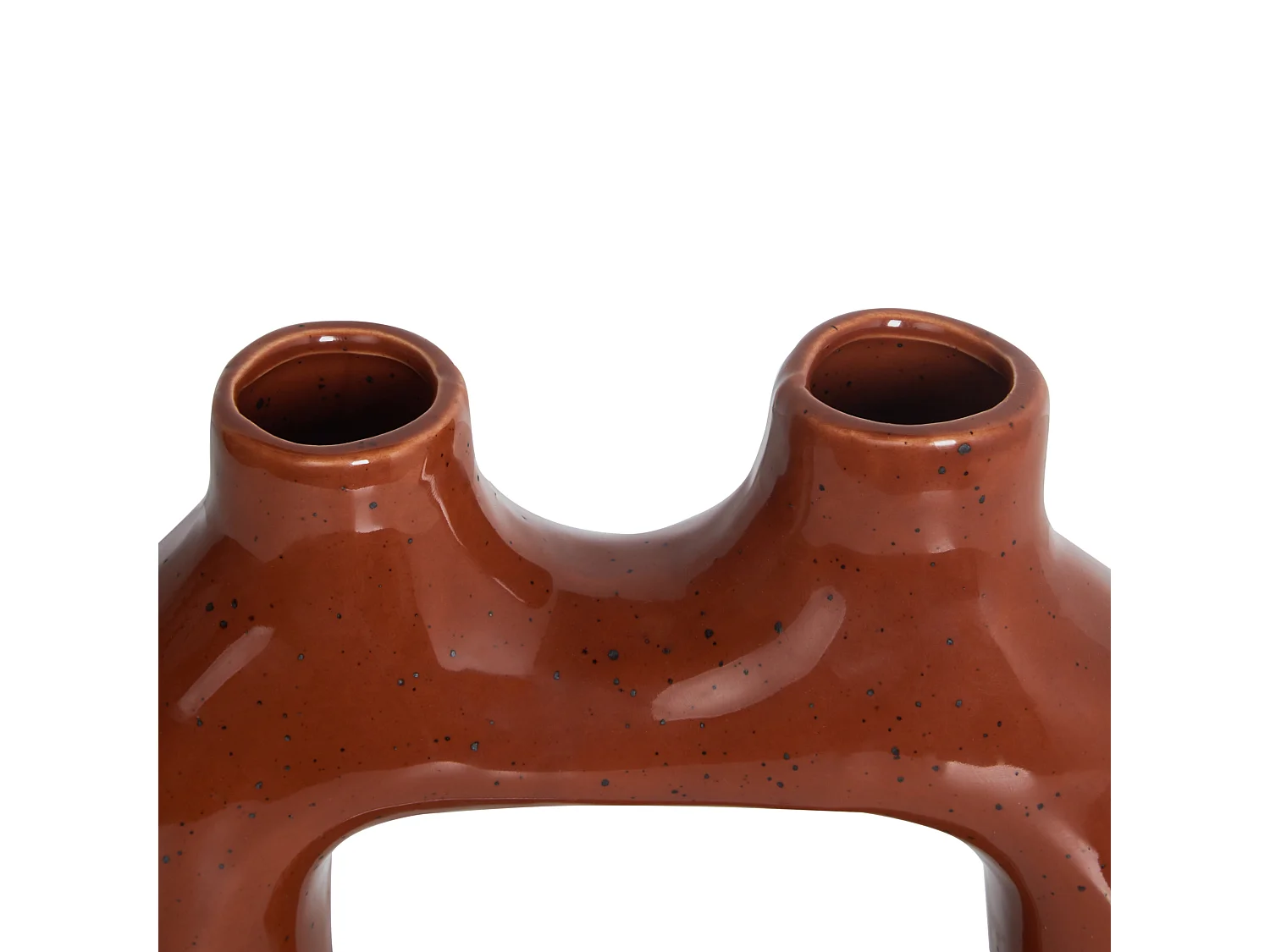 Bloemenvaas MULLET Steengoed 28 cm Bruin