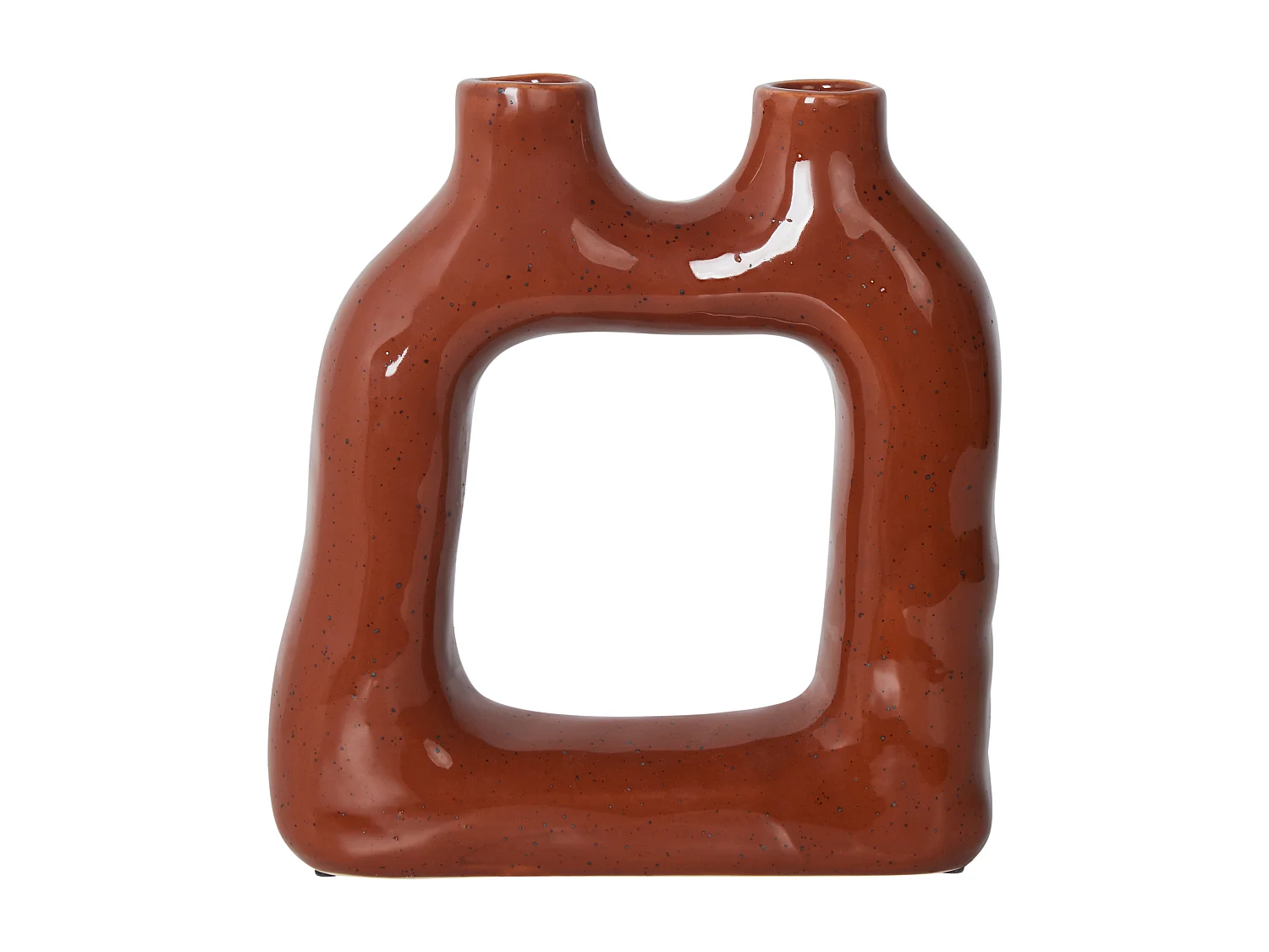 Jarro de flores MULLET Grés 28 cm Castanho