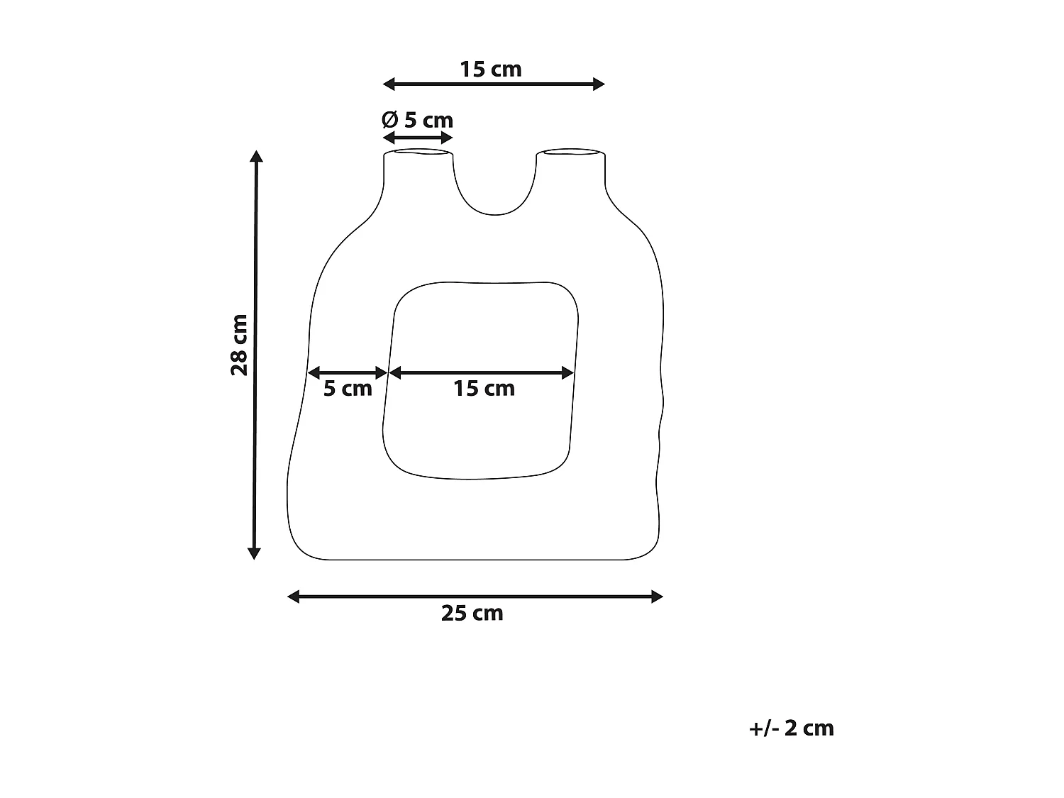 Jarro de flores MULLET Grés 28 cm Castanho