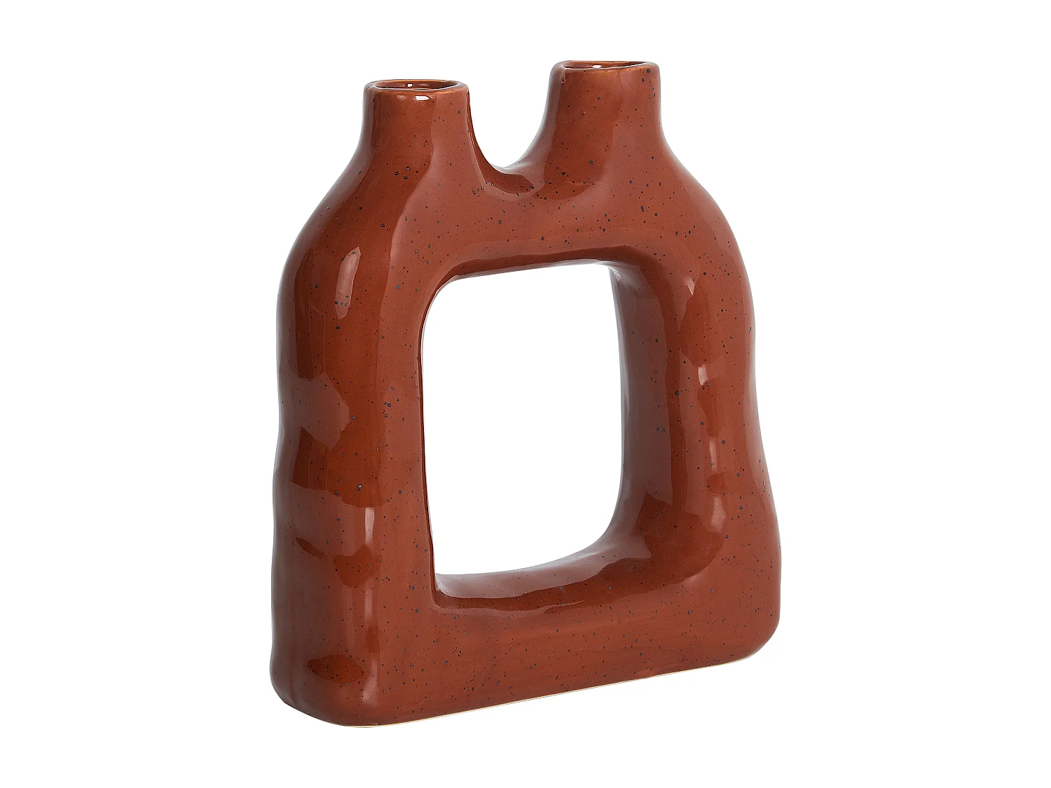 Jarro de flores MULLET Grés 28 cm Castanho