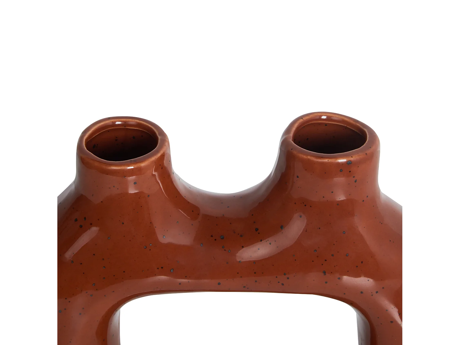 Bloemenvaas MULLET Steengoed 28 cm Bruin