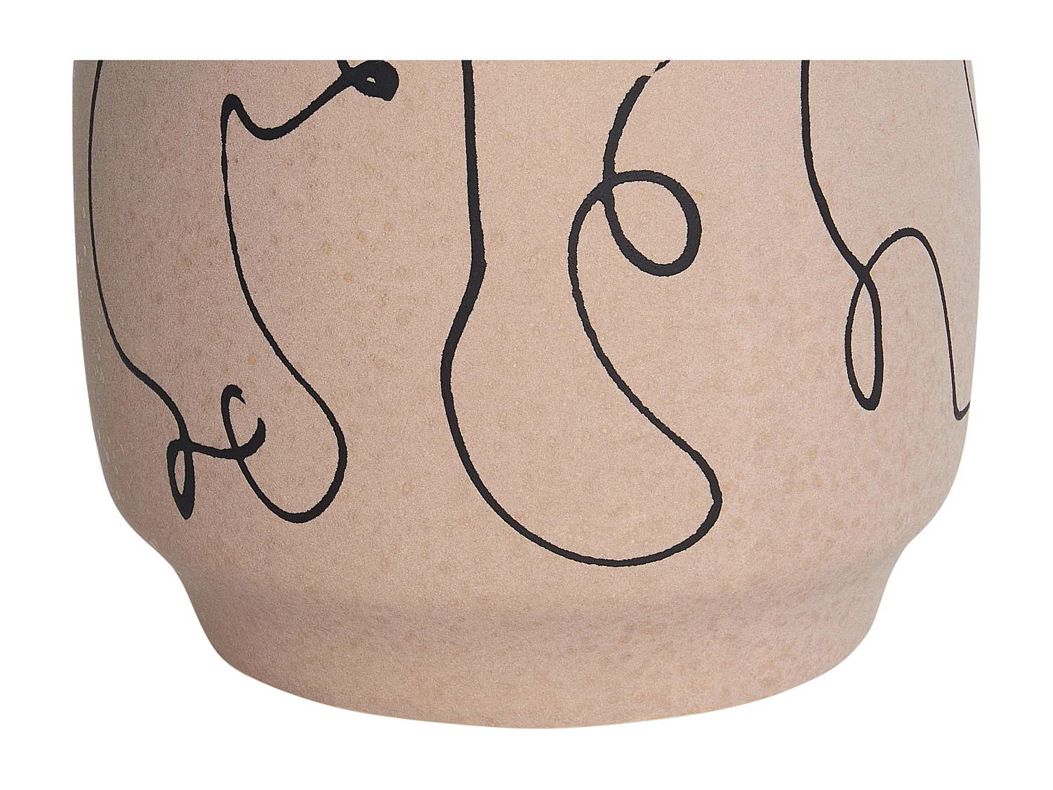 Blumenvase SKATE Steinzeug 20 cm Sandbeige