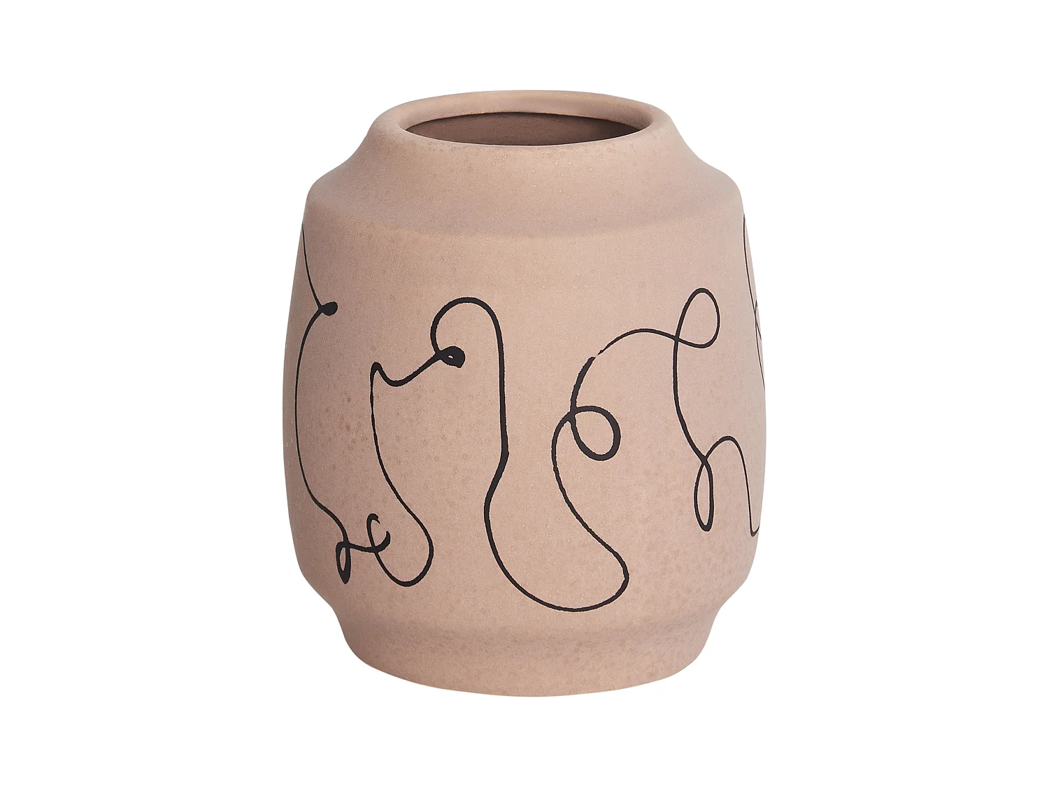 Vase à fleurs SKATE Grès 20 cm Beige sable