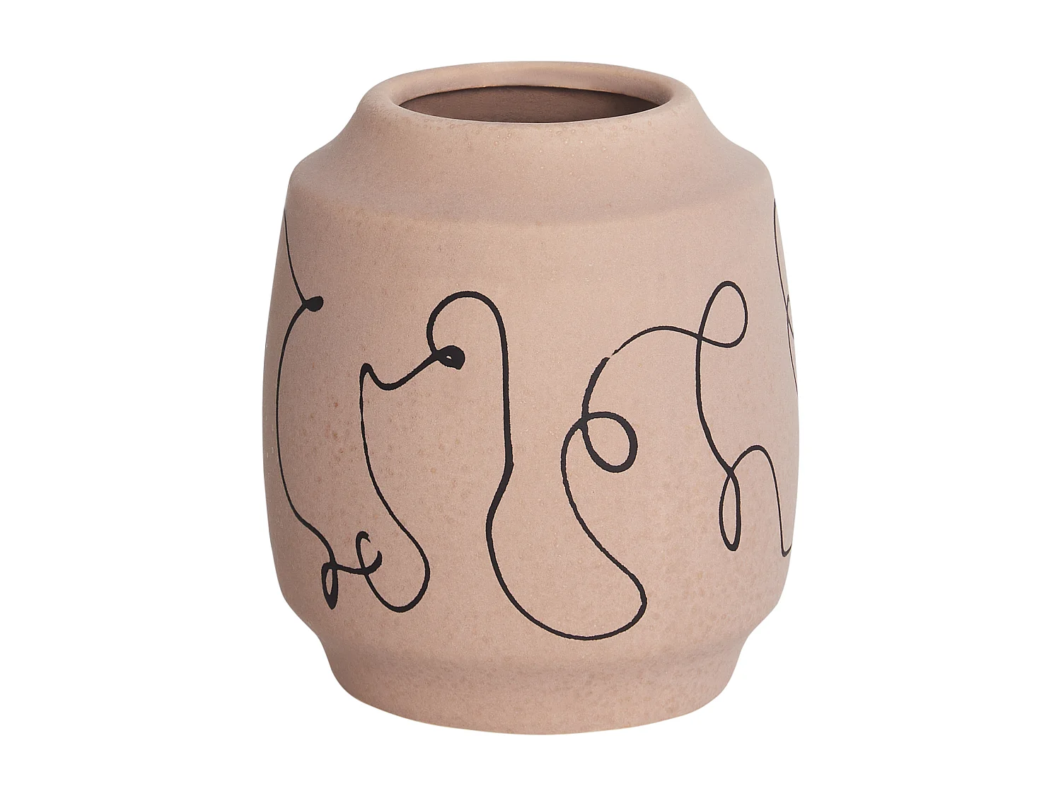 Bloemenvaas SKATE Steengoed 20 cm Zandbeige