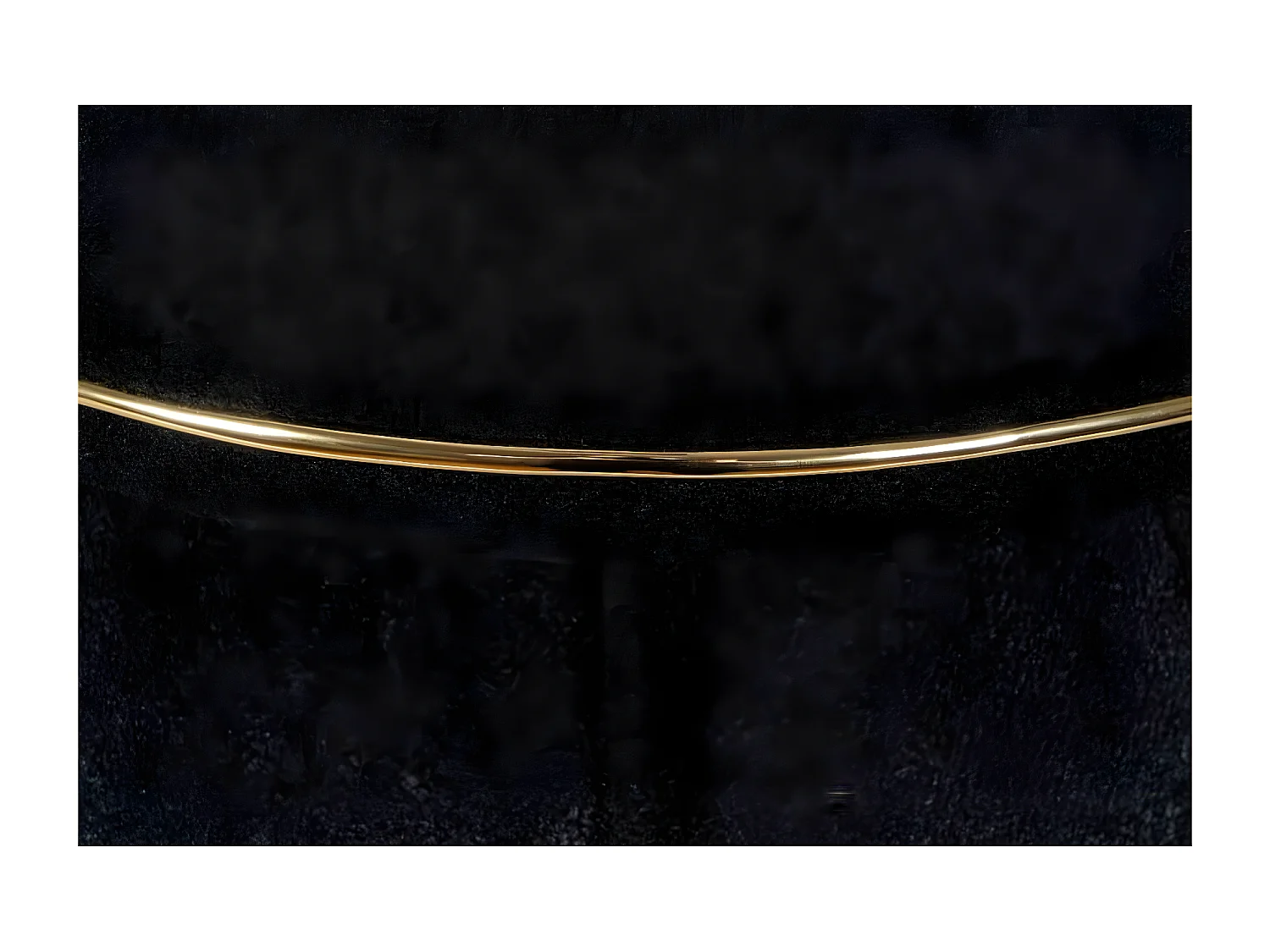 Tabouret Rond Déco "Corin" 55cm Noir & Or