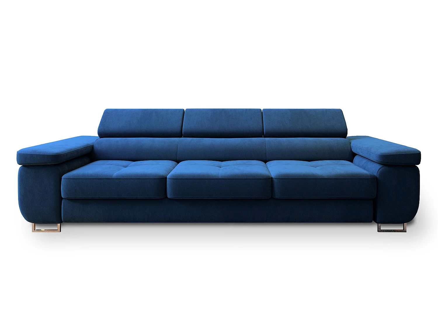 Slaapbank MOSINE Fluwelen stof Donkerblauw