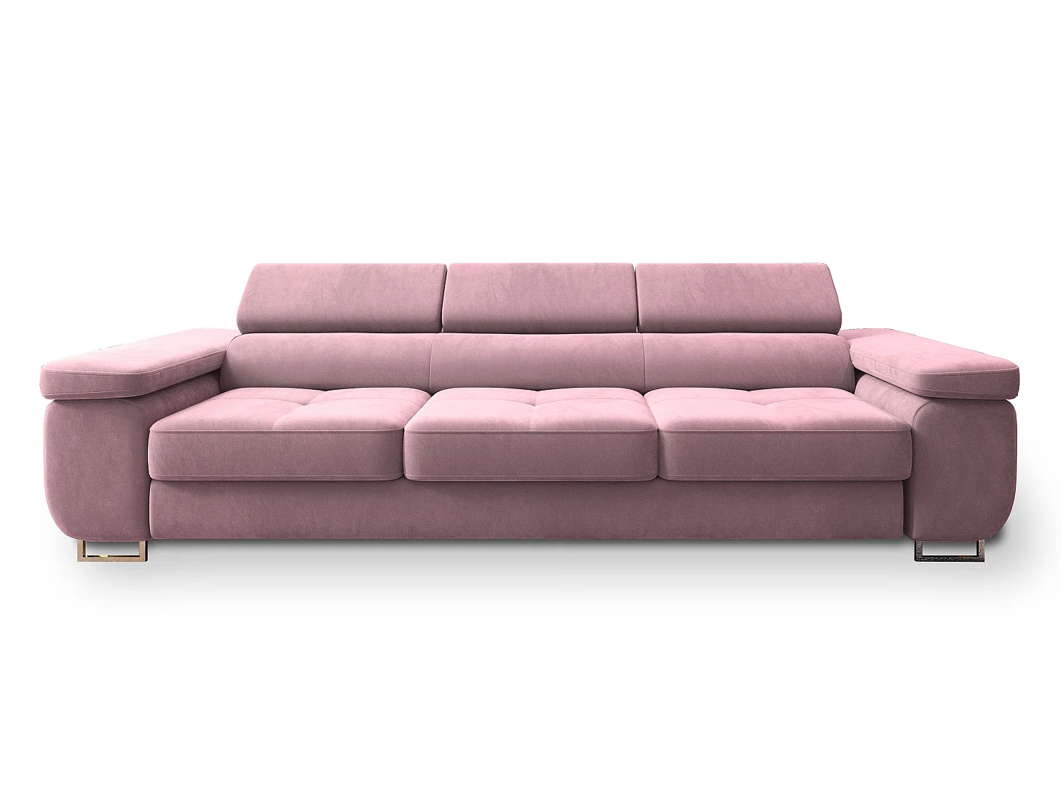 Slaapbank MOSINE Fluwelen stof Mauve