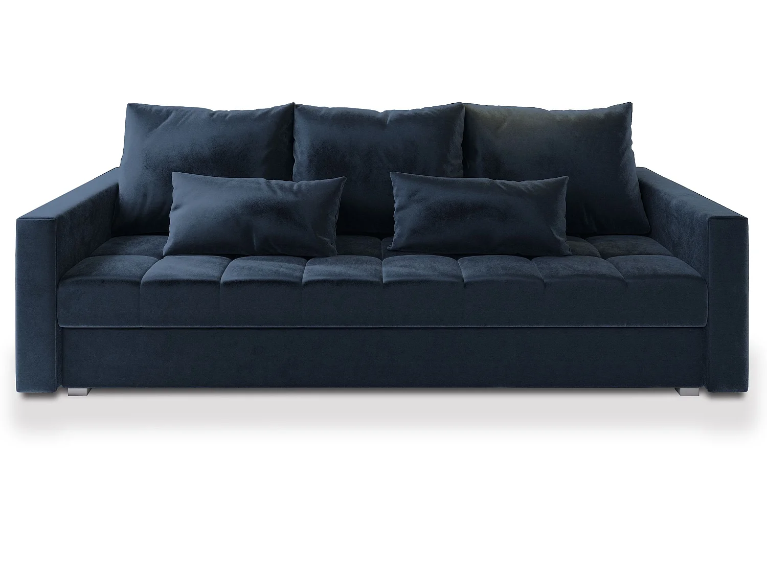Slaapbank SIRO Pluche stof Blauw