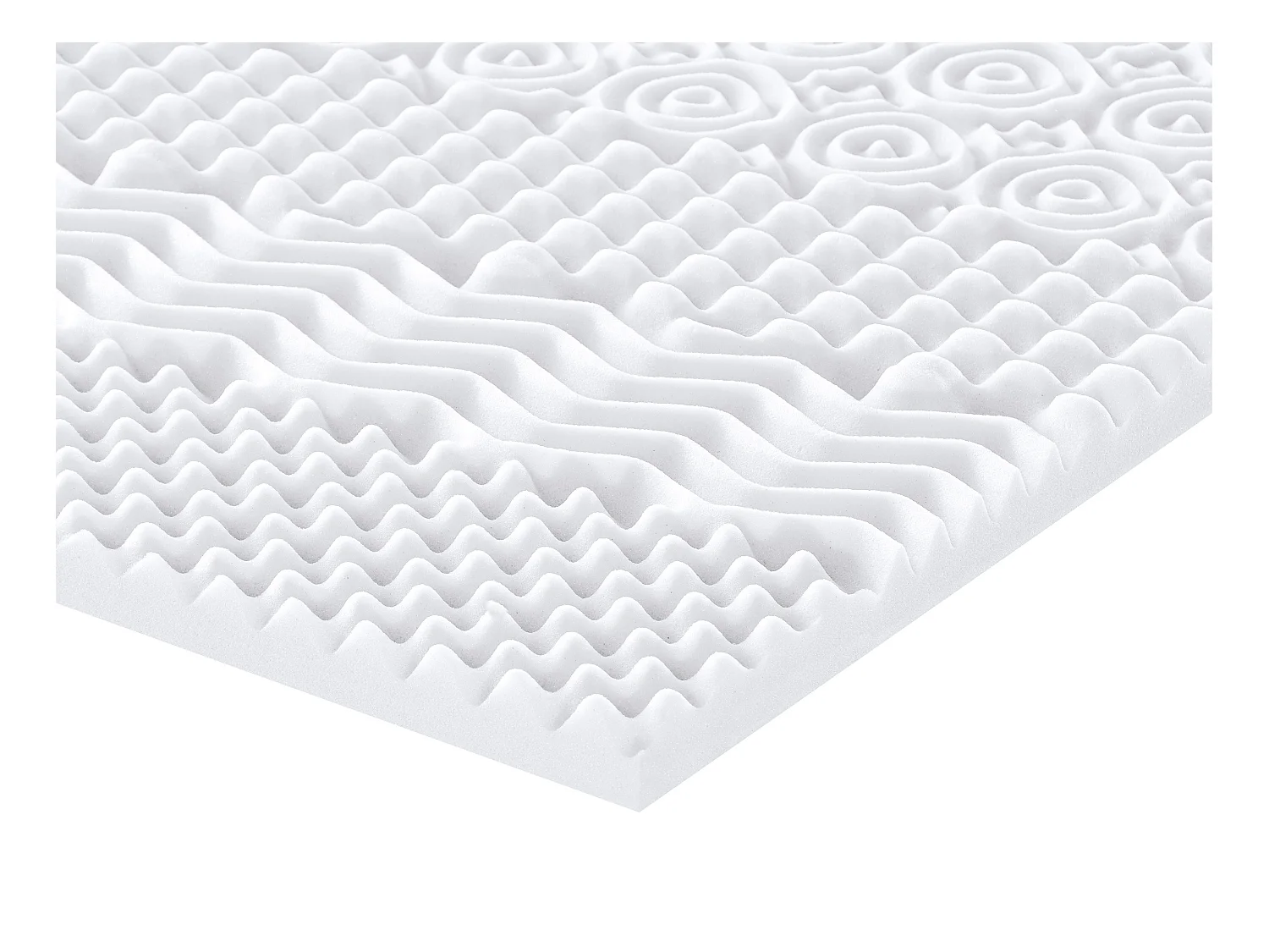 Conjunto 160x200 cm colchão molas ensacadas esp. 20 cm + sobrecolchão memória de forma 7 zonas esp. 5 cm - AMBRACIE de YSMÉE