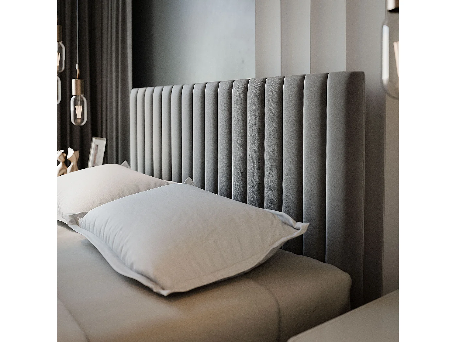 Boxspringbed ARION 180x200 cm Set met hoofdbord, bedbodem en matras, Poederroze